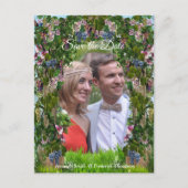 Druivenranken, Kamperfoelies & Kolibries Aankondigingskaart (Voorkant)