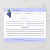 Druivenrecept Kaart (Voorkant)