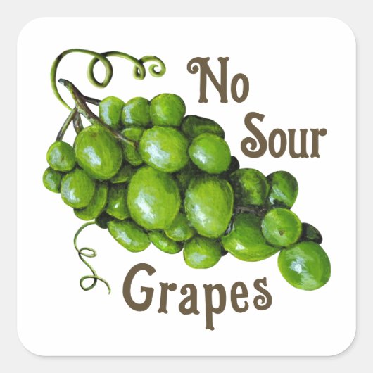 Druivensticker Vierkante Sticker (Voorkant)