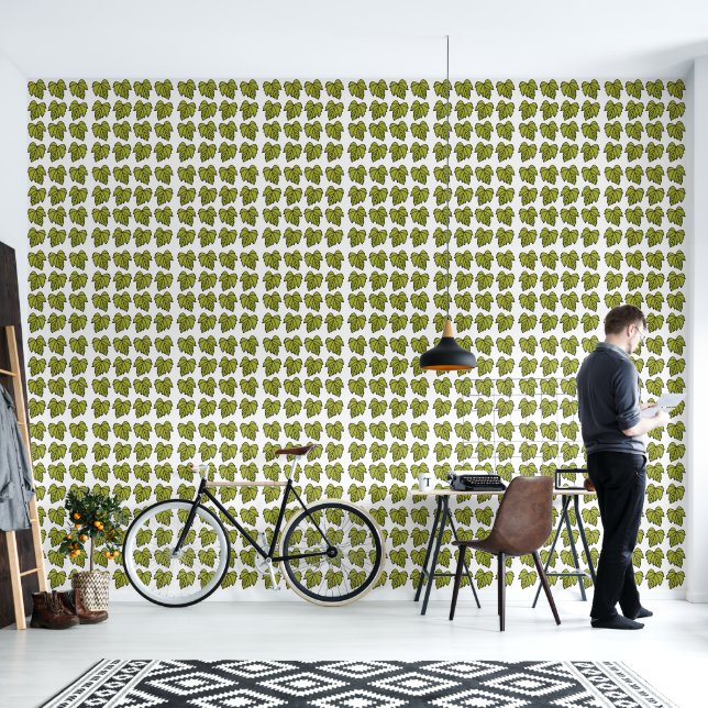 Druivenstok Groene Bladeren Wijnstokken Behang (Woonkamer)