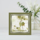 Druivenstokken Thanksgiving Diner Custom Invitatio Kaart (Staand voorkant)