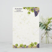 Druiventuin Middellandse Zee Briefpapier (Staand voorkant)