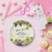 Druivenvariëteit tuinbruiloft papieren bordje (Feest)