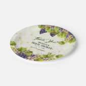 Druivenvariëteit tuinbruiloft papieren bordje (Gekanteld)