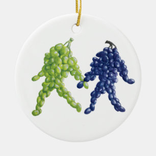 Druivenvrienden Keramisch Ornament