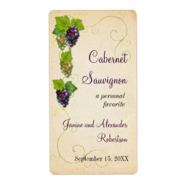 Druivenwijn Fles Etiket