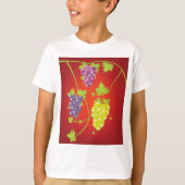 Druivenwijn met bundels druiven t-shirt (Voorkant)