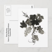 Druivenwijn, Sumi-e Briefkaart (Voorkant / Achterkant)