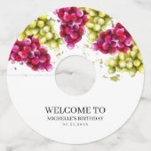 Druivenwijn Wijnglaslabel (Voorkant)