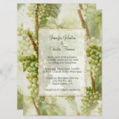 Druivenwijn - Winery Threadding Large Wedding Kaart (Voorkant / Achterkant)