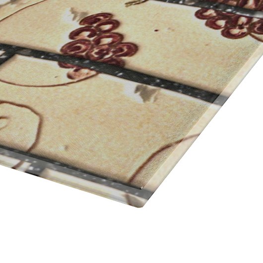 Druivenwijnen op Tegels van baksteen Snijplank (Hoek)