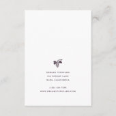 Druivenwijnmakerij & wijngaard bruiloft receptie informatiekaartje (Achterkant)