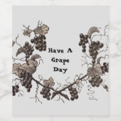  druivenwijnstok hebben een geweldige dag Humor et Wijn Etiket (Enkel label)