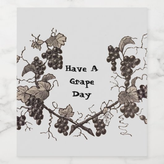 druivenwijnstok hebben een geweldige dag Humor et Wijn Etiket (Enkel label)