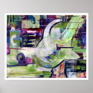 Druk 20x16in Origineel het Schilderen Abstract Mod Poster