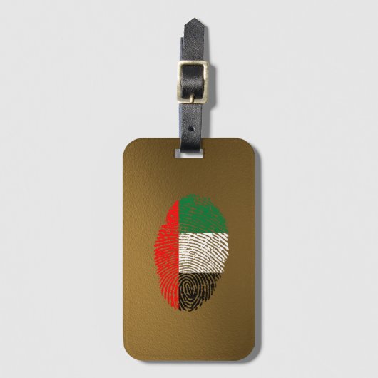 Druk de vingerafdruk van een aanraking in bagagelabel (Voorkant (verticaal))