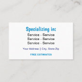 Druk dubbelzijdig wassen visitekaartje (Achterkant)