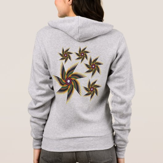 druk flora hoodie (Achterkant)
