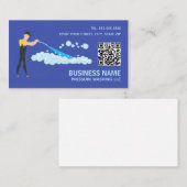 Druk het Wassen Douane QR Visitekaartje (Voorkant / Achterkant)