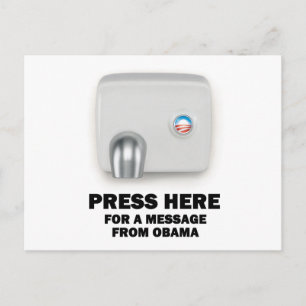 DRUK HIER VOOR EEN boodschap van Obama Briefkaart