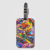 Druk je stedelijke geest uit: Graffiti Art Bagagelabel (Voorkant (verticaal))