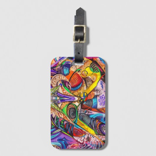 Druk je stedelijke geest uit: Graffiti Art Bagagelabel (Voorkant (verticaal))