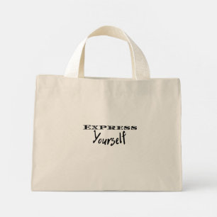Druk Jezelf Uit Boodschappentas Minimalistische Mini Tote Bag