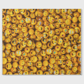 Druk jezelf uit: Emoji Style Design" Cadeaupapier (Vlak)