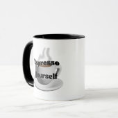 Druk jezelf uit in espresso mok (Voorkant links)