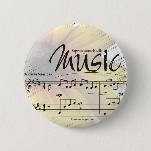 Druk jezelf uit met de Button Muziek (Voorkant)