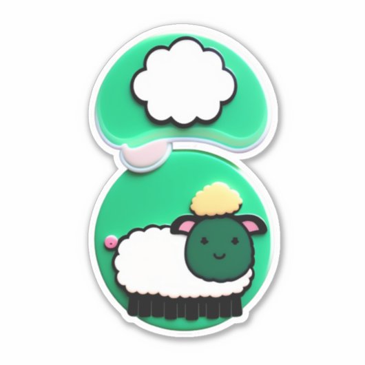 Druk jezelf uit met Sheep Stickers (Voorkant)