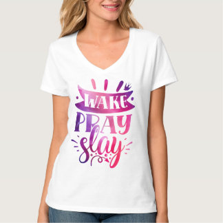 Druk Jezelf Uit - Word Wakker en Sla - Roze T-shirt