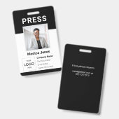 Druk Logo Foto Professionele Badge (Voor- en achterkant)