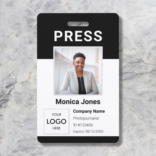 Druk Logo Foto Professionele Badge