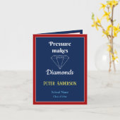 Druk maakt diamanten Afstuderen kaart (Gele Bloem)