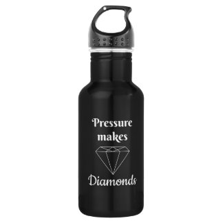 Druk maakt diamanten waterfles