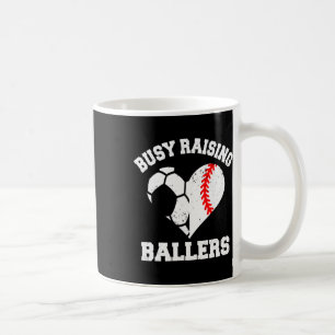 Druk met het opvoeden van Byllers Voetbal Honkbal Koffiemok