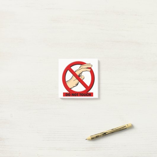 Druk niet op 3x3 plaatsen post-it® notes (Op bureau)