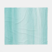 Druk op Abstracte Aqua Blue Waterverf #2 Fleece Deken (Voorkant (Horizontaal))