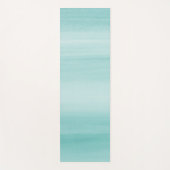 Druk op Abstracte Aqua Blue Waterverf #2 Yogamat (Voorkant)
