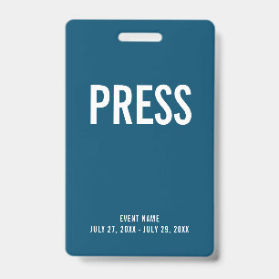 Druk op Al Access Pass Event Blue ID Badge