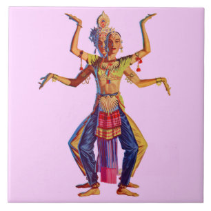 Druk op Balinese danseres Tegeltje