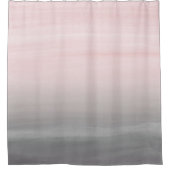 Druk op Blush Grey Waterverf Abstract #4 Douchegordijn (Voorkant)