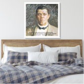 Druk op Booker T Washington & Success Quote Canvas (Insitu (Slaapkamer))