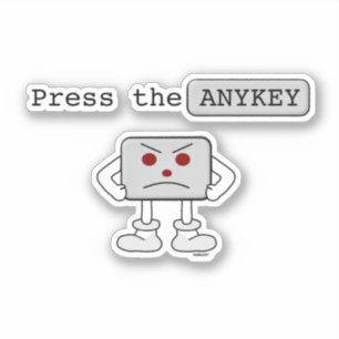 Druk op de ANYKEY Sticker