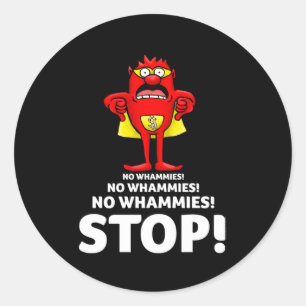 Druk op de knop No Whammies Stop Ronde Sticker
