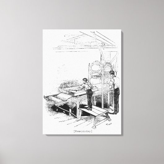 Druk op de pers canvas afdruk (Voorkant)