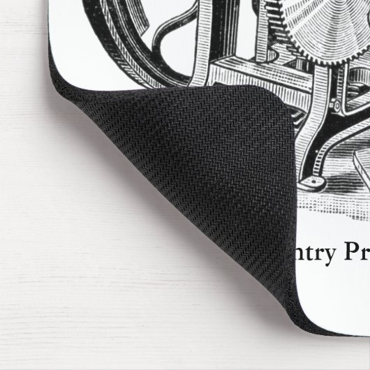 Druk op Gordon style letterpress-muispad Muismat (Hoek)