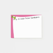 Druk op het bureau van de aangepaste naam op de dr post-it® notes (Voorkant)