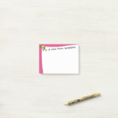 Druk op het bureau van de aangepaste naam op de dr post-it® notes (Op bureau)